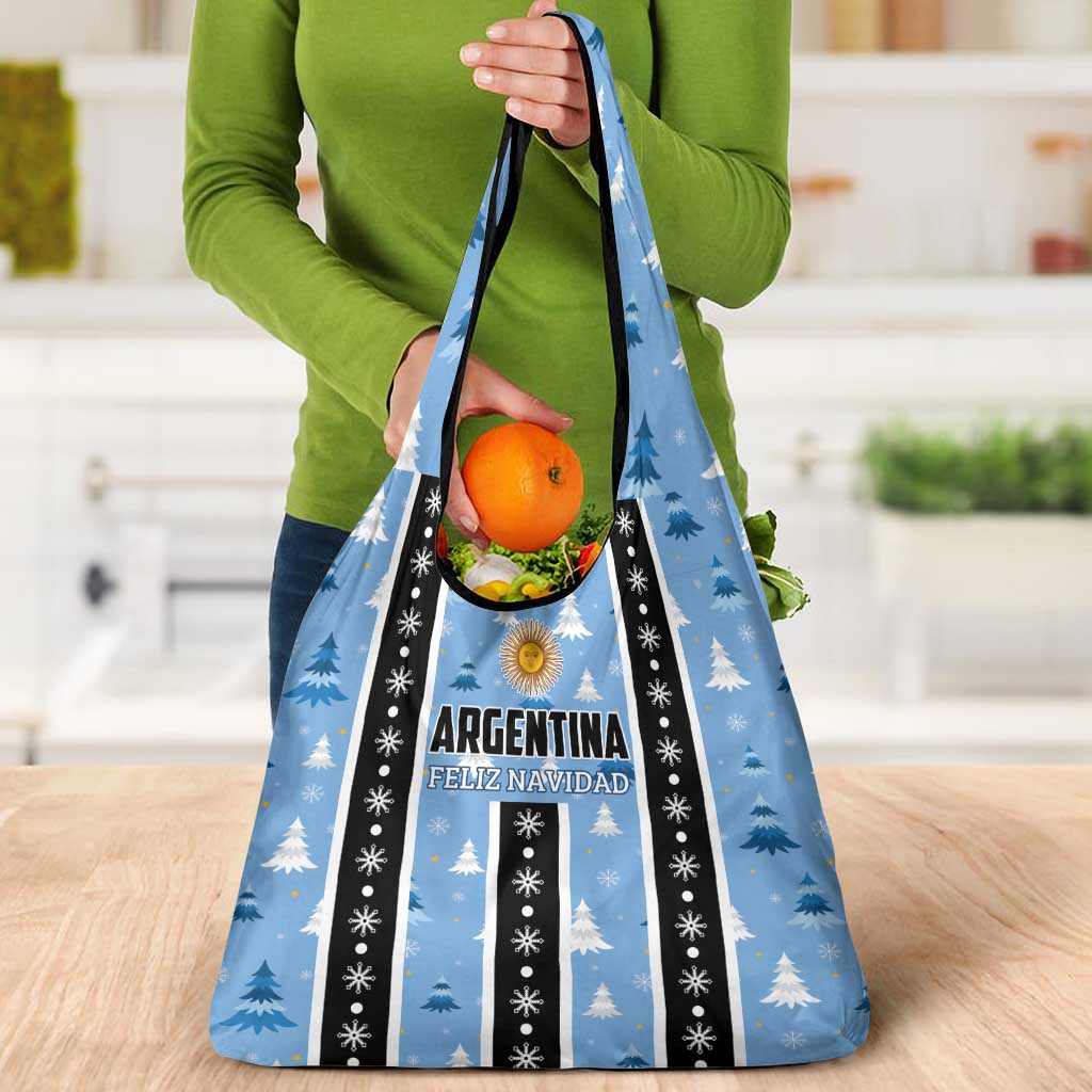 Argentina Christmas Grocery Bag Feliz Navidad Sol de Mayo
