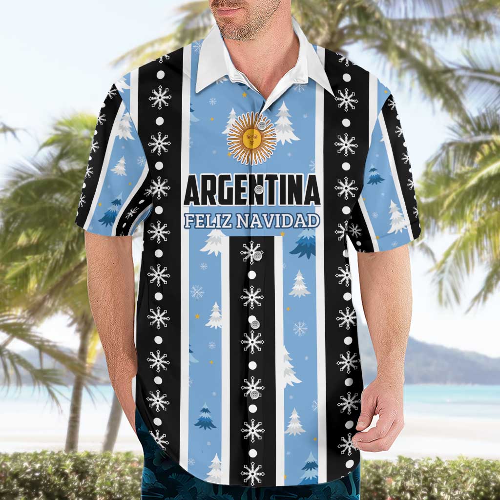 Argentina Christmas Hawaiian Shirt Feliz Navidad Sol de Mayo - Wonder Print Shop