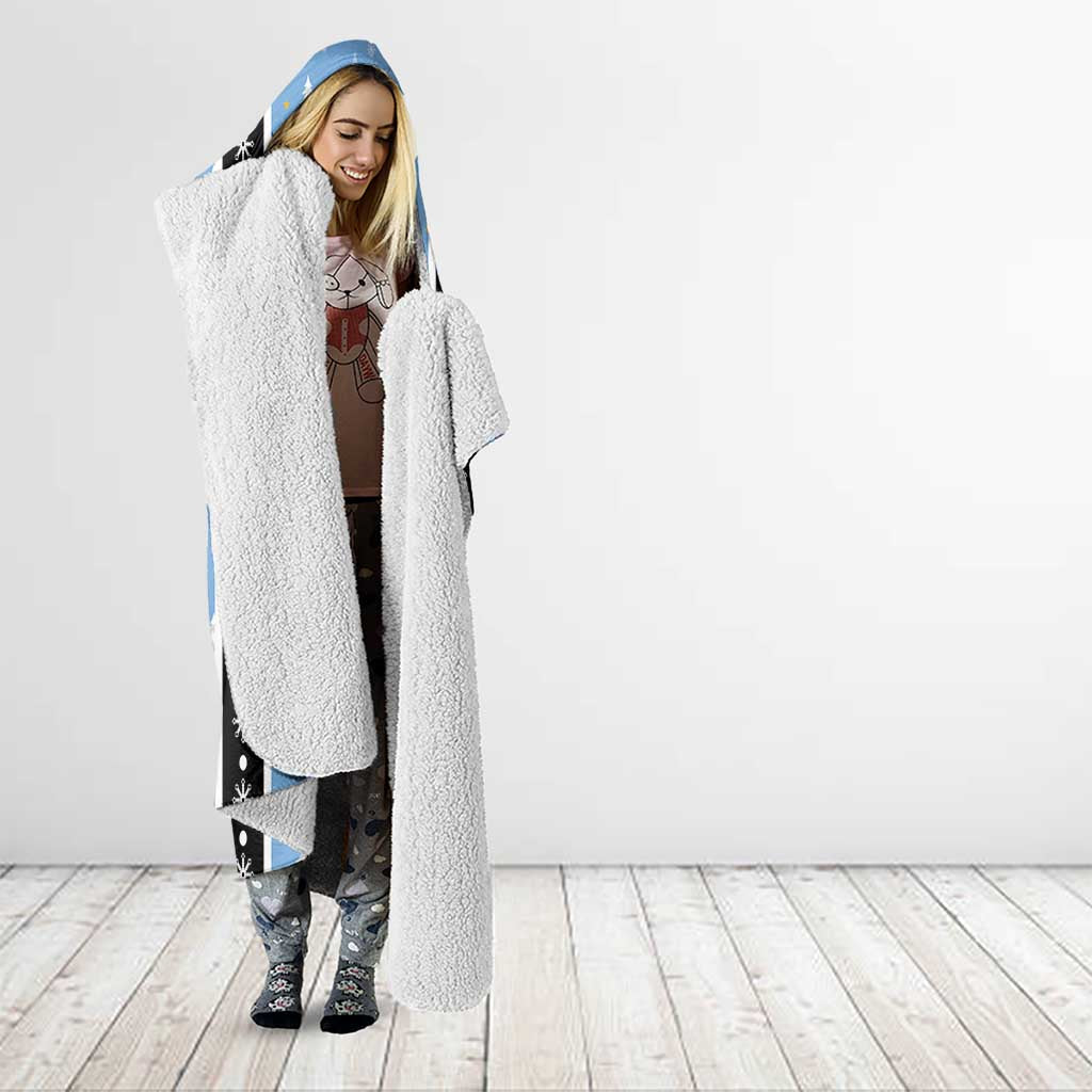 Argentina Christmas Hooded Blanket Feliz Navidad Sol de Mayo