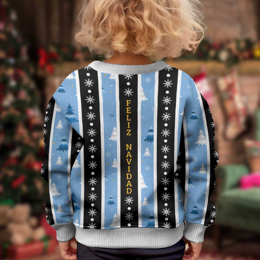 Argentina Christmas Kid Ugly Christmas Sweater Feliz Navidad Sol de Mayo - Wonder Print Shop