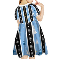 Argentina Christmas Kid Short Sleeve Dress Feliz Navidad Sol de Mayo - Wonder Print Shop