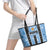 Argentina Christmas Leather Tote Bag Feliz Navidad Sol de Mayo - Wonder Print Shop
