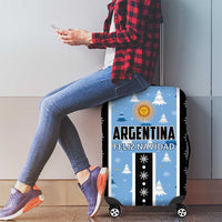 Argentina Christmas Luggage Cover Feliz Navidad Sol de Mayo - Wonder Print Shop