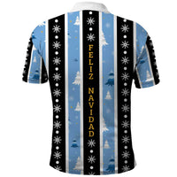 Argentina Christmas Polo Shirt Feliz Navidad Sol de Mayo - Wonder Print Shop
