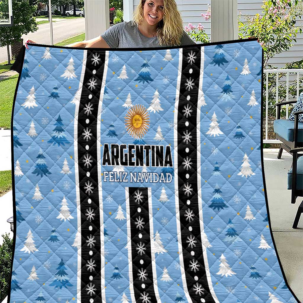 Argentina Christmas Quilt Feliz Navidad Sol de Mayo - Wonder Print Shop