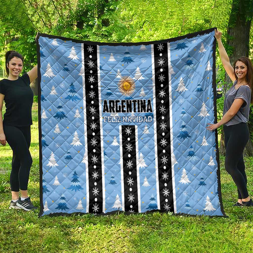 Argentina Christmas Quilt Feliz Navidad Sol de Mayo - Wonder Print Shop