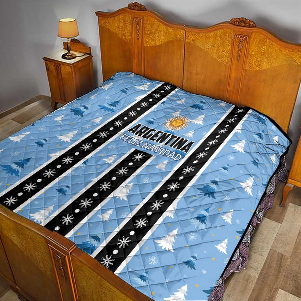 Argentina Christmas Quilt Feliz Navidad Sol de Mayo - Wonder Print Shop