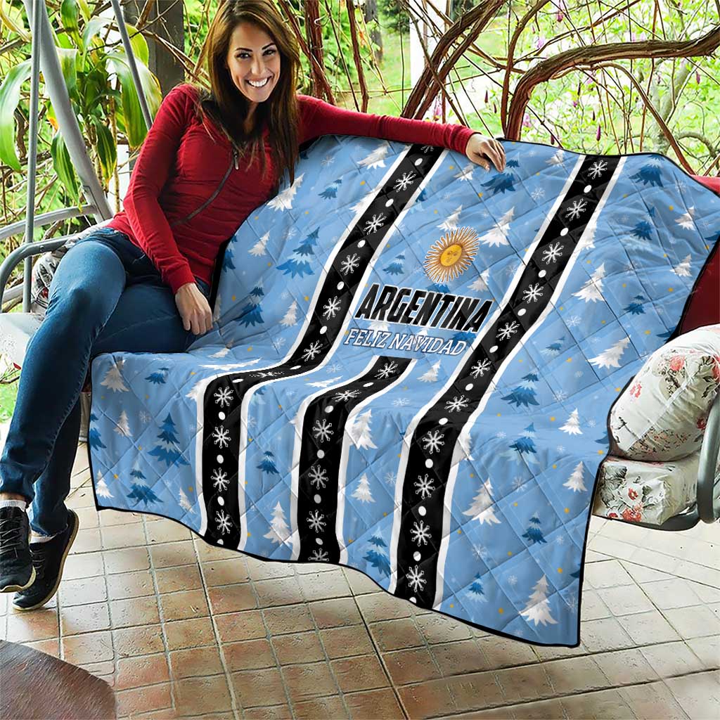 Argentina Christmas Quilt Feliz Navidad Sol de Mayo - Wonder Print Shop