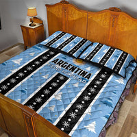 Argentina Christmas Quilt Bed Set Feliz Navidad Sol de Mayo - Wonder Print Shop