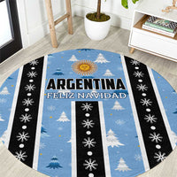 Argentina Christmas Round Carpet Feliz Navidad Sol de Mayo