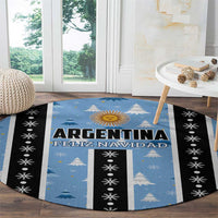 Argentina Christmas Round Carpet Feliz Navidad Sol de Mayo