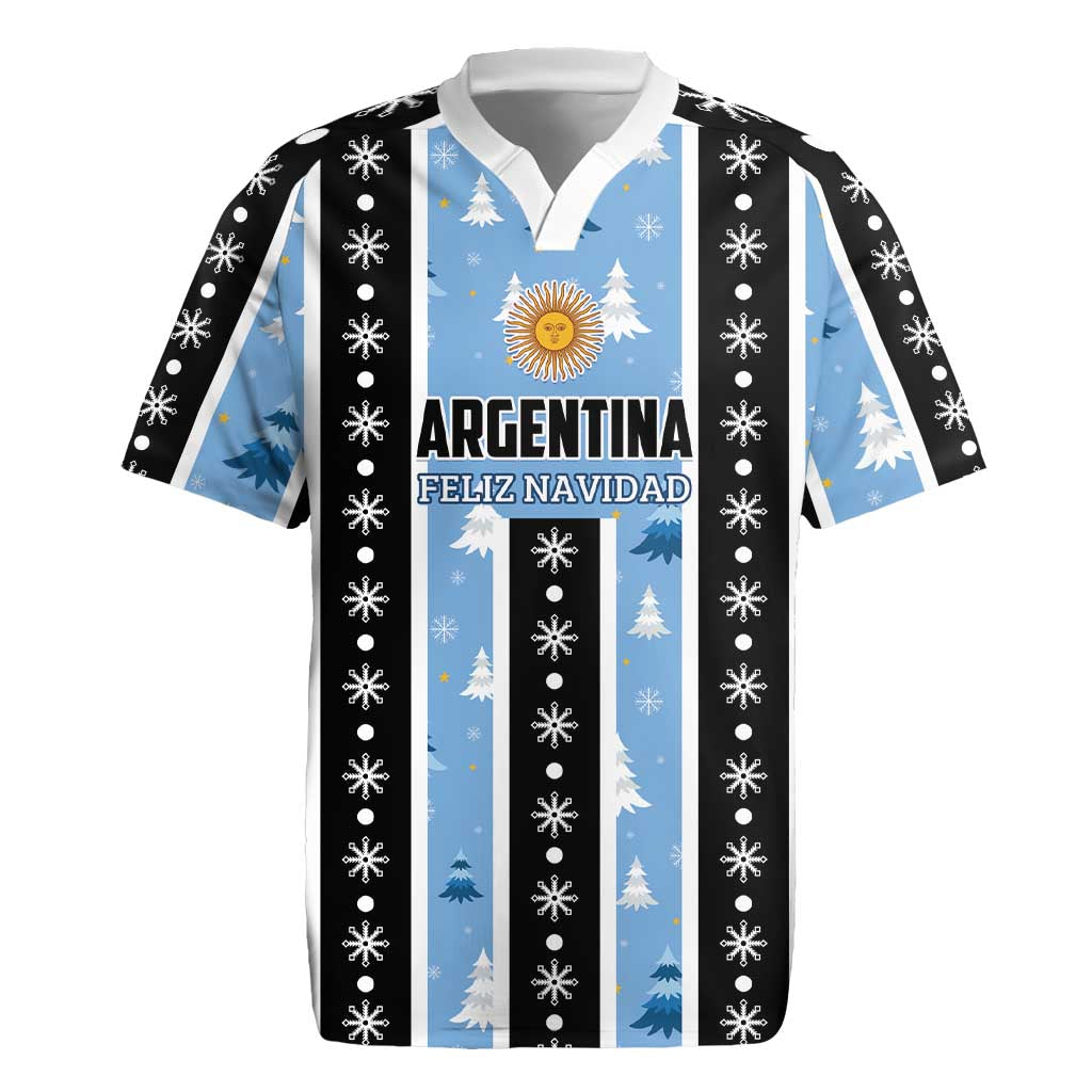 Argentina Christmas Rugby Jersey Feliz Navidad Sol de Mayo - Wonder Print Shop