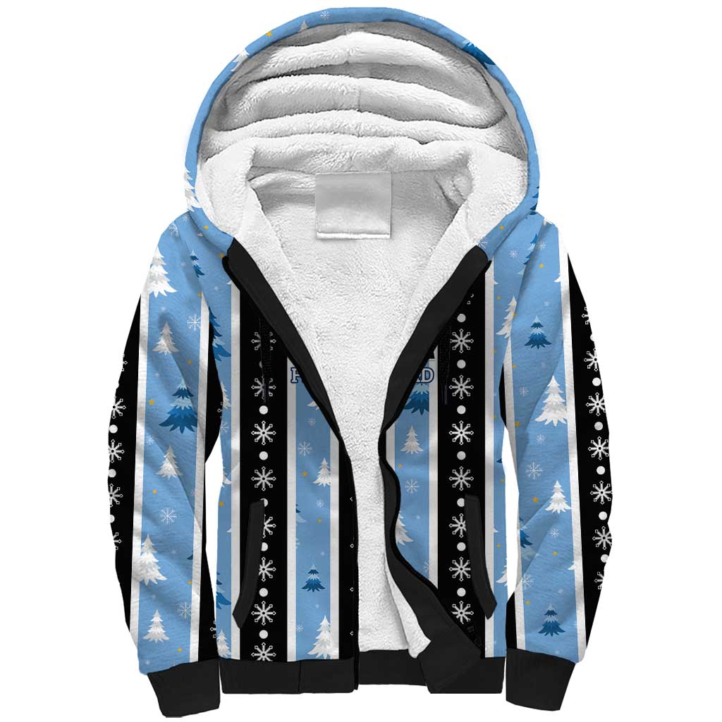 Argentina Christmas Sherpa Hoodie Feliz Navidad Sol de Mayo - Wonder Print Shop