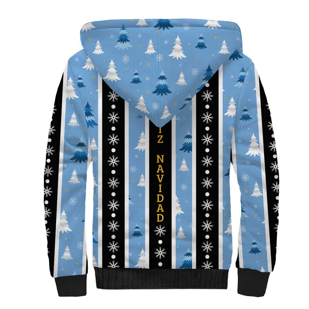 Argentina Christmas Sherpa Hoodie Feliz Navidad Sol de Mayo - Wonder Print Shop