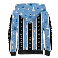 Argentina Christmas Sherpa Hoodie Feliz Navidad Sol de Mayo - Wonder Print Shop