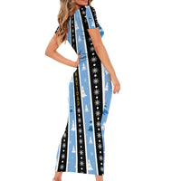 Argentina Christmas Short Sleeve Bodycon Dress Feliz Navidad Sol de Mayo - Wonder Print Shop