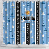 Argentina Christmas Shower Curtain Feliz Navidad Sol de Mayo