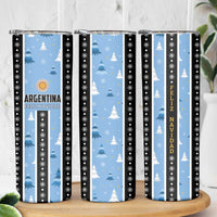 Argentina Christmas Skinny Tumbler Feliz Navidad Sol de Mayo - Wonder Print Shop
