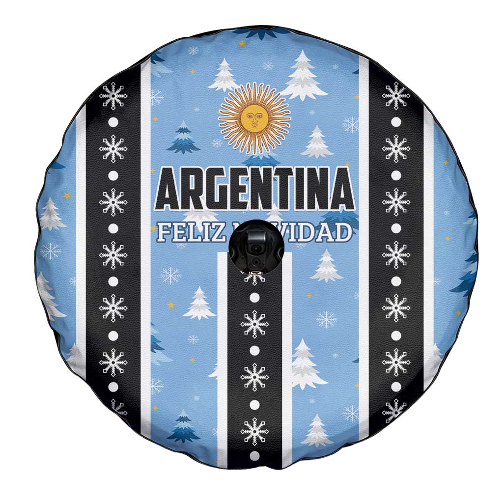 Argentina Christmas Spare Tire Cover Feliz Navidad Sol de Mayo - Wonder Print Shop