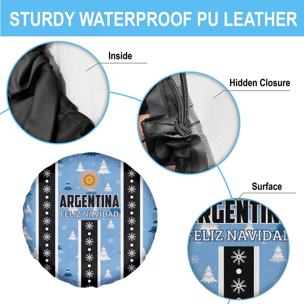 Argentina Christmas Spare Tire Cover Feliz Navidad Sol de Mayo - Wonder Print Shop
