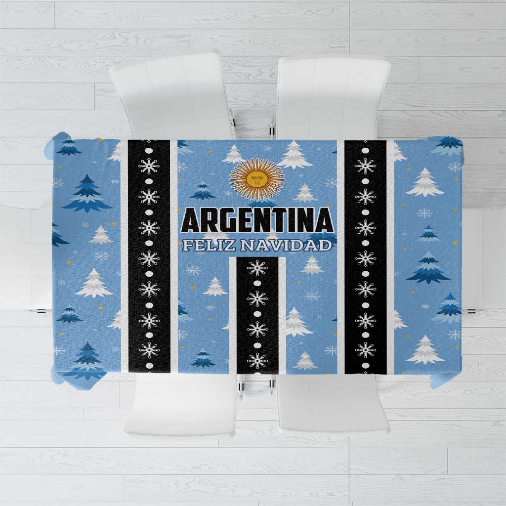 Argentina Christmas Tablecloth Feliz Navidad Sol de Mayo - Wonder Print Shop