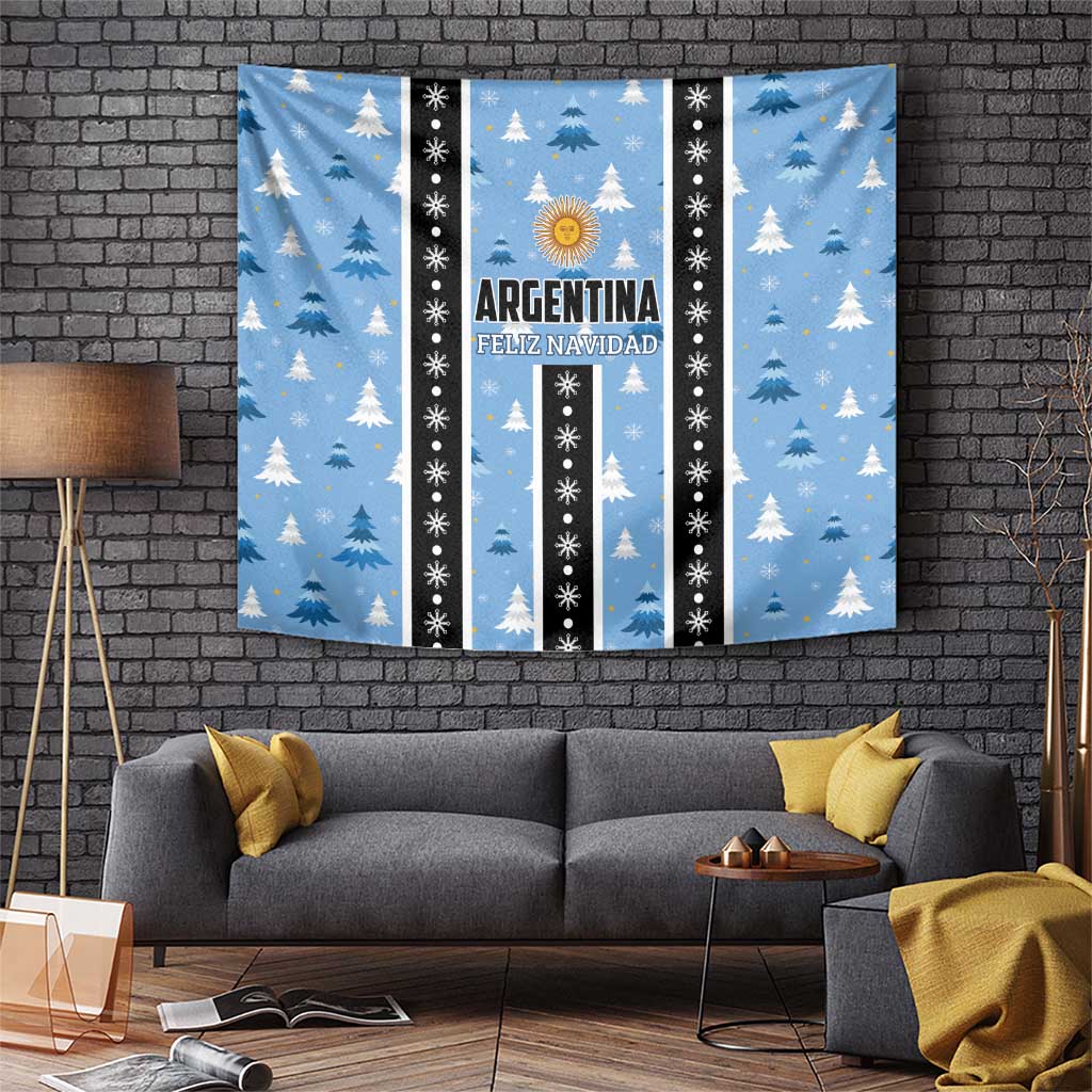 Argentina Christmas Tapestry Feliz Navidad Sol de Mayo - Wonder Print Shop