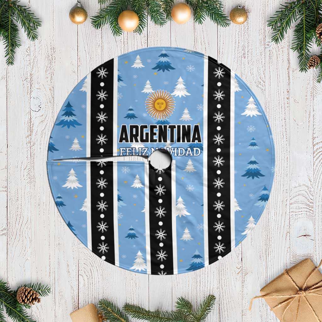 Argentina Christmas Tree Skirt Feliz Navidad Sol de Mayo - Wonder Print Shop
