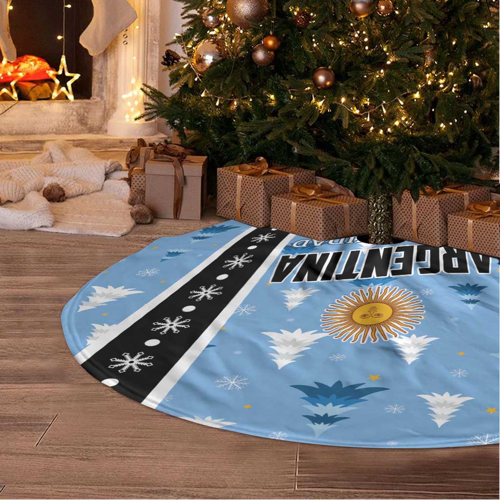 Argentina Christmas Tree Skirt Feliz Navidad Sol de Mayo - Wonder Print Shop