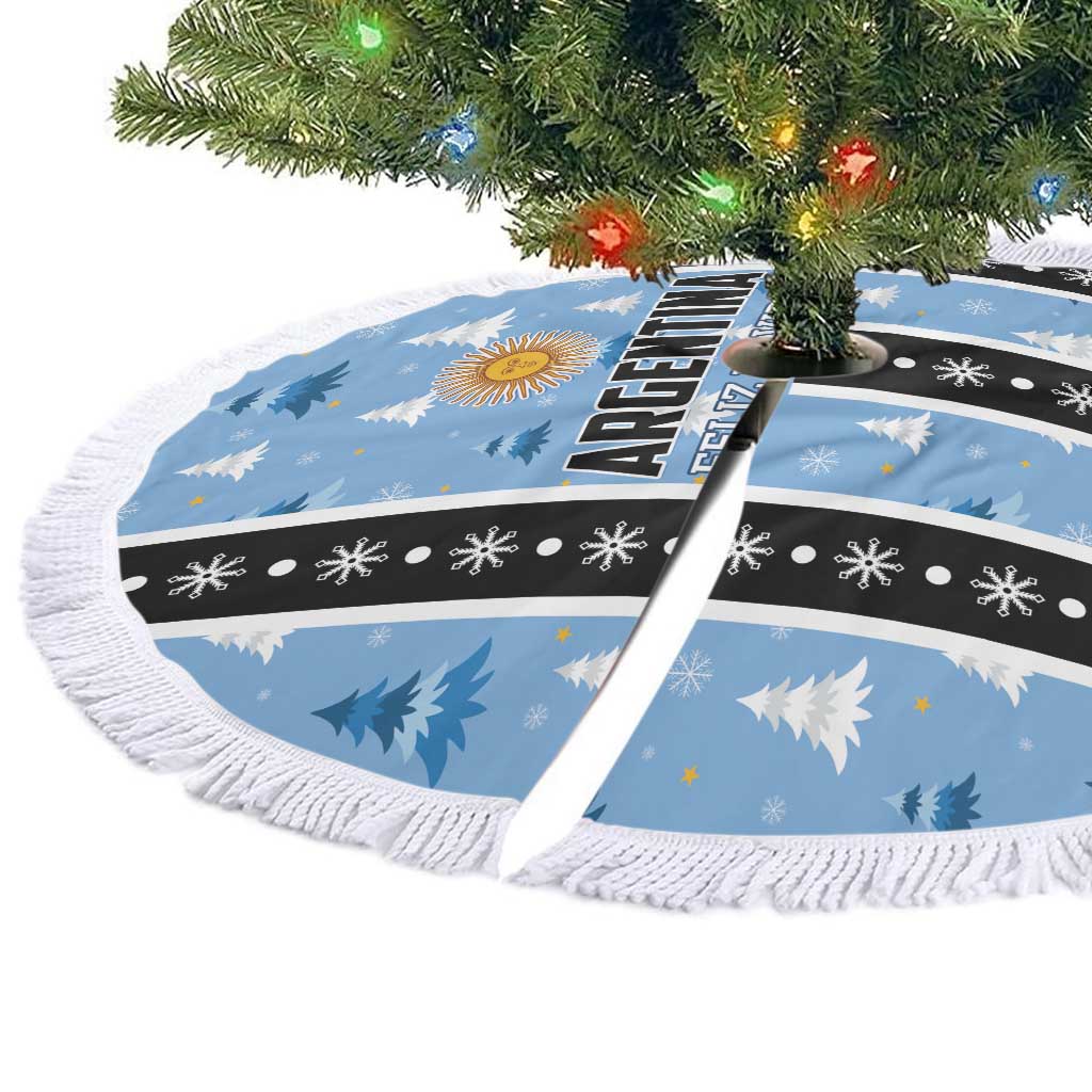 Argentina Christmas Tree Skirt Feliz Navidad Sol de Mayo - Wonder Print Shop