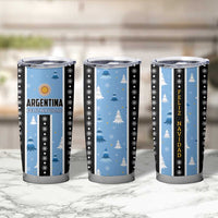 Argentina Christmas Tumbler Cup Feliz Navidad Sol de Mayo - Wonder Print Shop