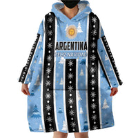 Argentina Christmas Wearable Blanket Hoodie Feliz Navidad Sol de Mayo - Wonder Print Shop