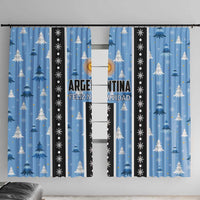 Argentina Christmas Window Curtain Feliz Navidad Sol de Mayo - Wonder Print Shop