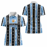 Argentina Christmas Women Polo Shirt Feliz Navidad Sol de Mayo - Wonder Print Shop