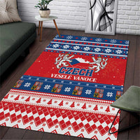 Czech Republic Christmas Area Rug Czechia Vesele Vanoce - Wonder Print Shop