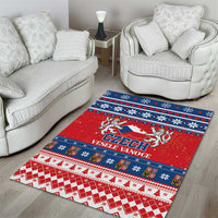 Czech Republic Christmas Area Rug Czechia Vesele Vanoce - Wonder Print Shop