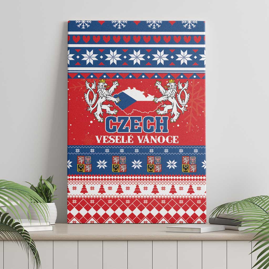 Czech Republic Christmas Canvas Wall Art Czechia Vesele Vanoce - Wonder Print Shop