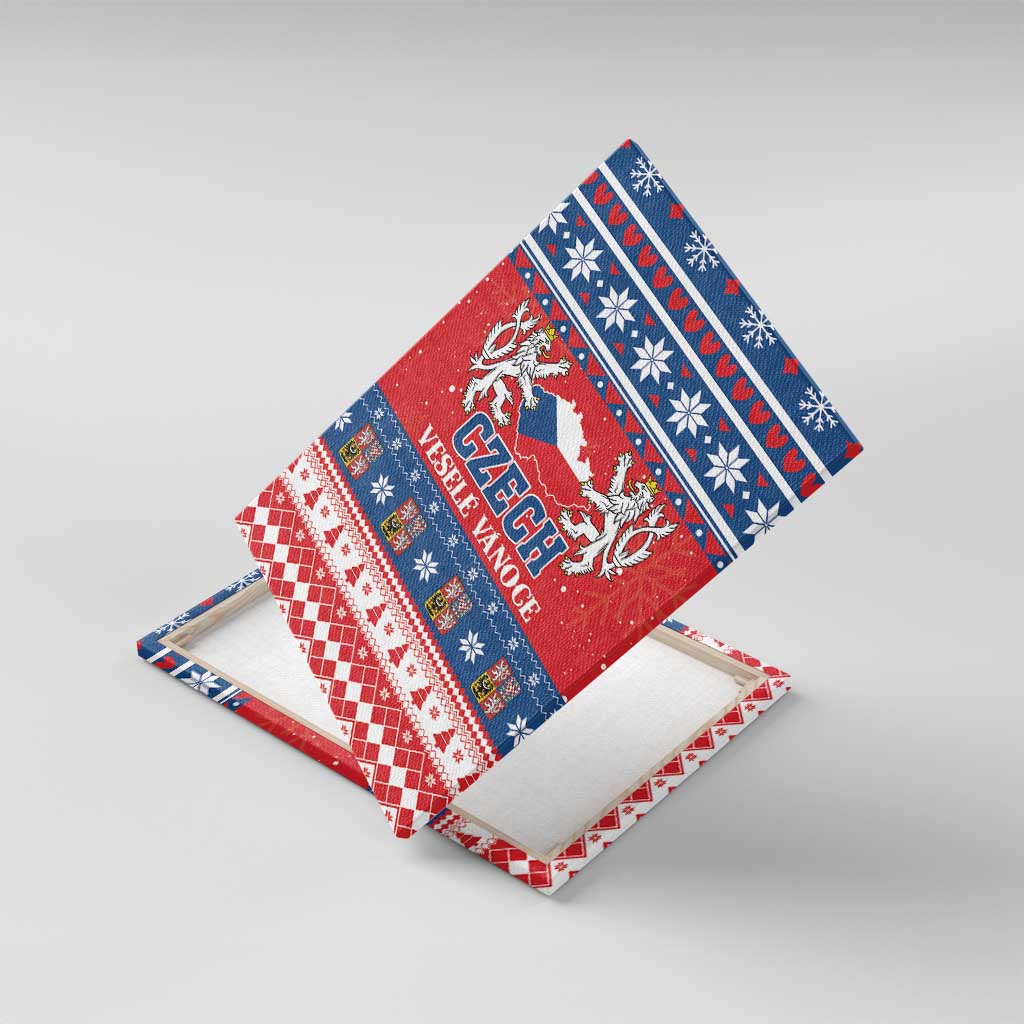 Czech Republic Christmas Canvas Wall Art Czechia Vesele Vanoce - Wonder Print Shop