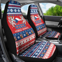 Czech Republic Christmas Car Seat Cover Czechia Vesele Vanoce - Wonder Print Shop