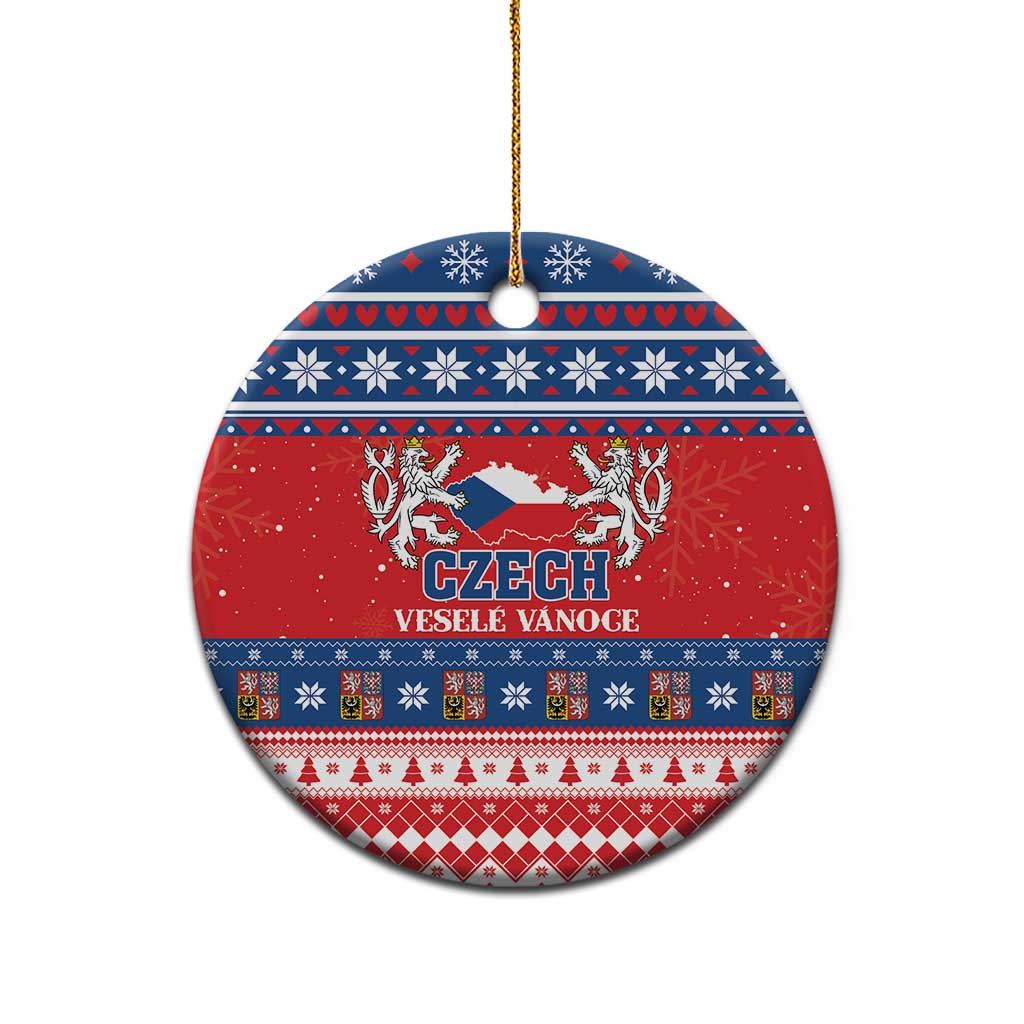 Czech Republic Christmas Ceramic Ornament Czechia Vesele Vanoce - Wonder Print Shop