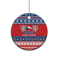 Czech Republic Christmas Ceramic Ornament Czechia Vesele Vanoce - Wonder Print Shop