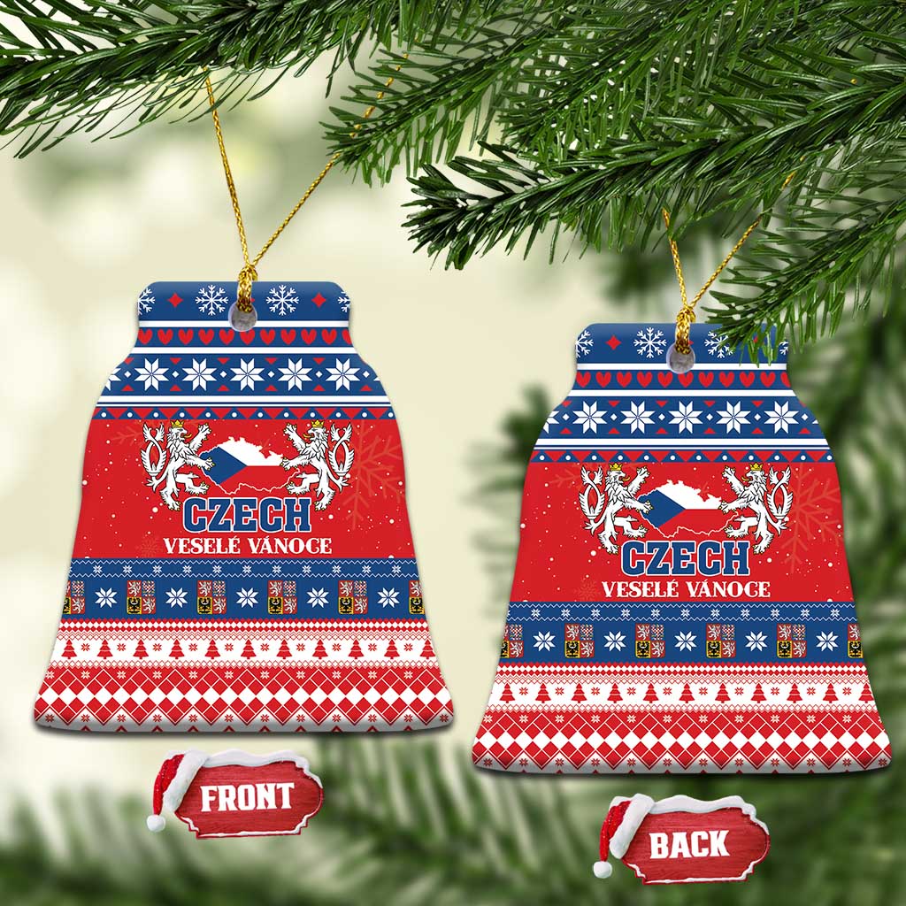 Czech Republic Christmas Ceramic Ornament Czechia Vesele Vanoce - Wonder Print Shop