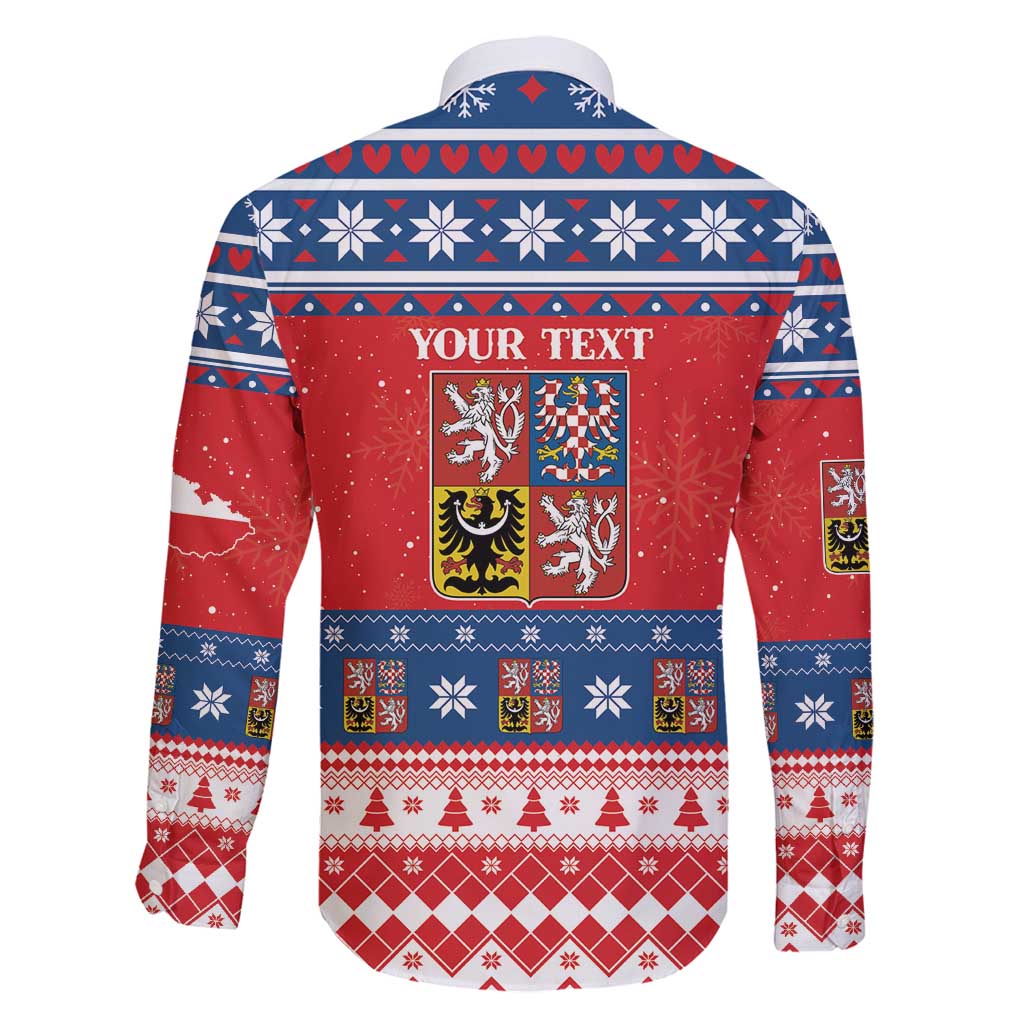 Personalized Czech Republic Christmas Family Matching Long Sleeve Bodycon Dress and Hawaiian Shirt Czechia Vesele Vanoce - Wonder Print Shop