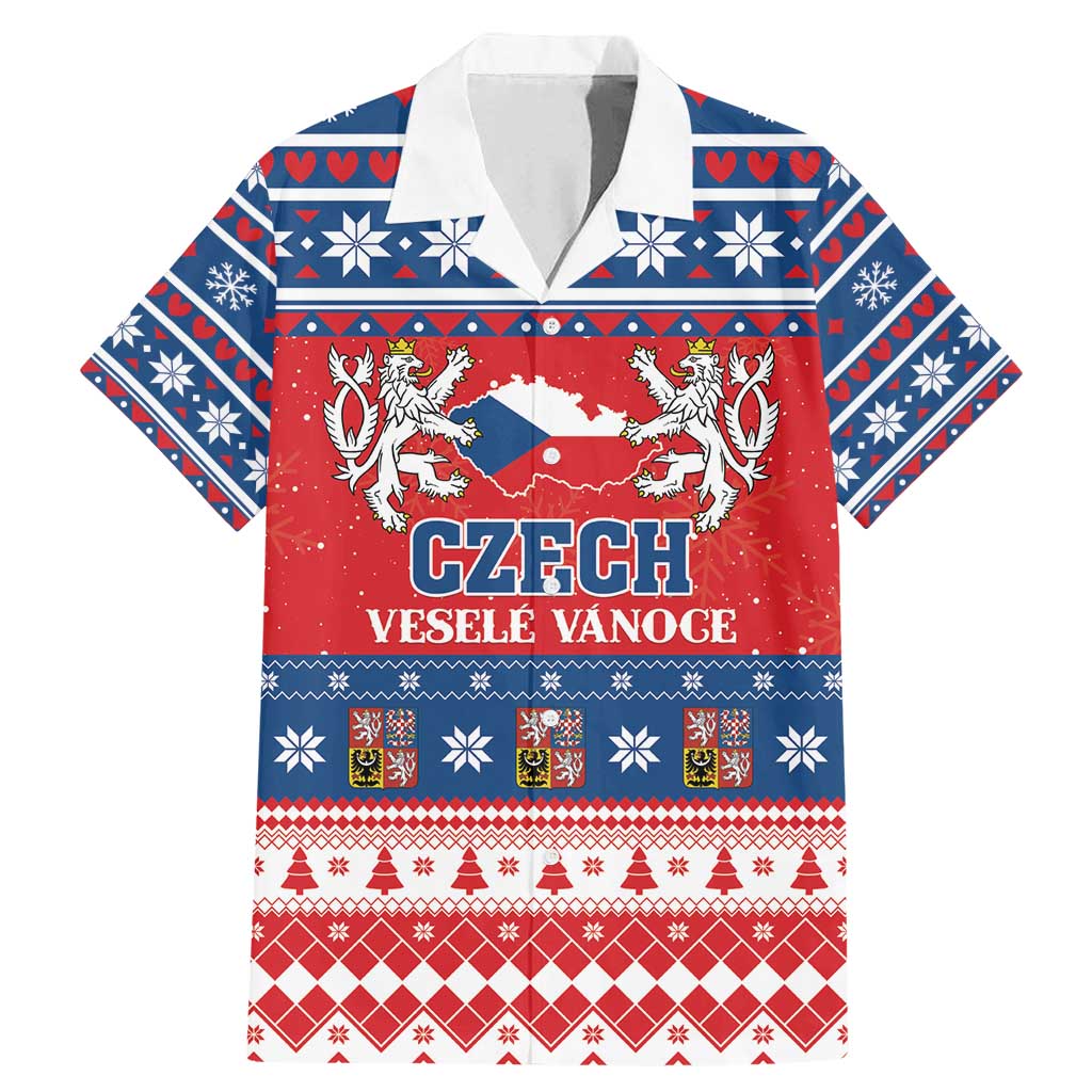 Personalized Czech Republic Christmas Family Matching Mermaid Dress and Hawaiian Shirt Czechia Vesele Vanoce - Wonder Print Shop
