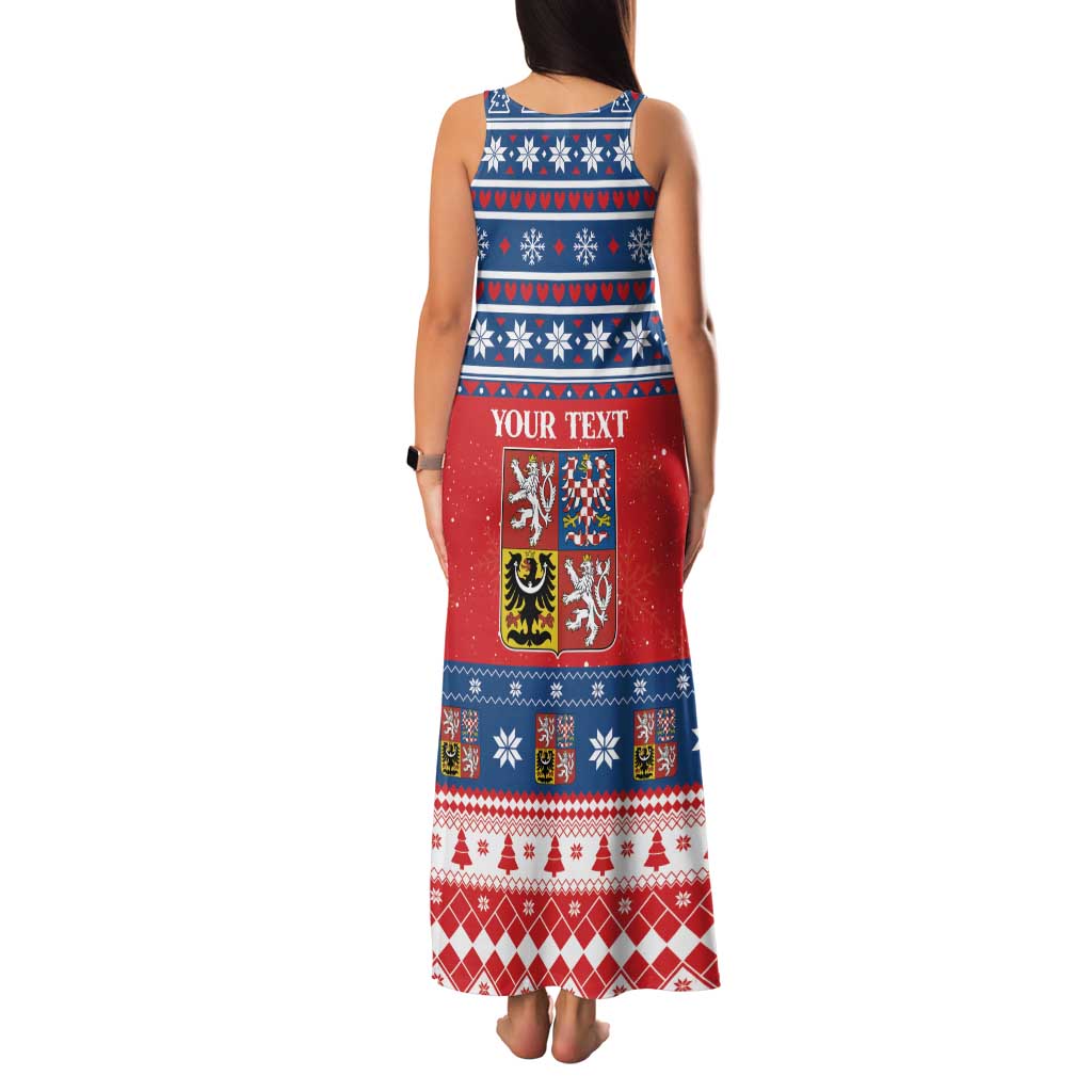 Personalized Czech Republic Christmas Family Matching Tank Maxi Dress and Hawaiian Shirt Czechia Vesele Vanoce - Wonder Print Shop
