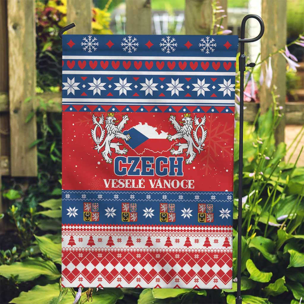 Czech Republic Christmas Garden Flag Czechia Vesele Vanoce - Wonder Print Shop