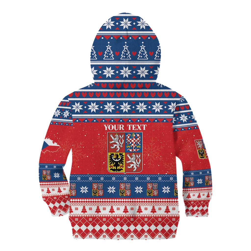 Personalized Czech Republic Christmas Kid Hoodie Czechia Vesele Vanoce - Wonder Print Shop