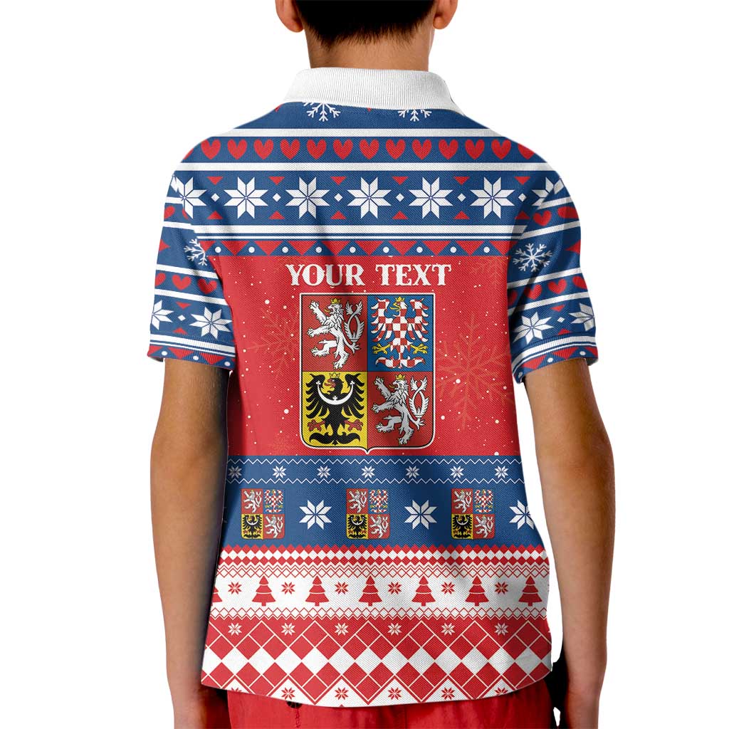 Personalized Czech Republic Christmas Kid Polo Shirt Czechia Vesele Vanoce - Wonder Print Shop