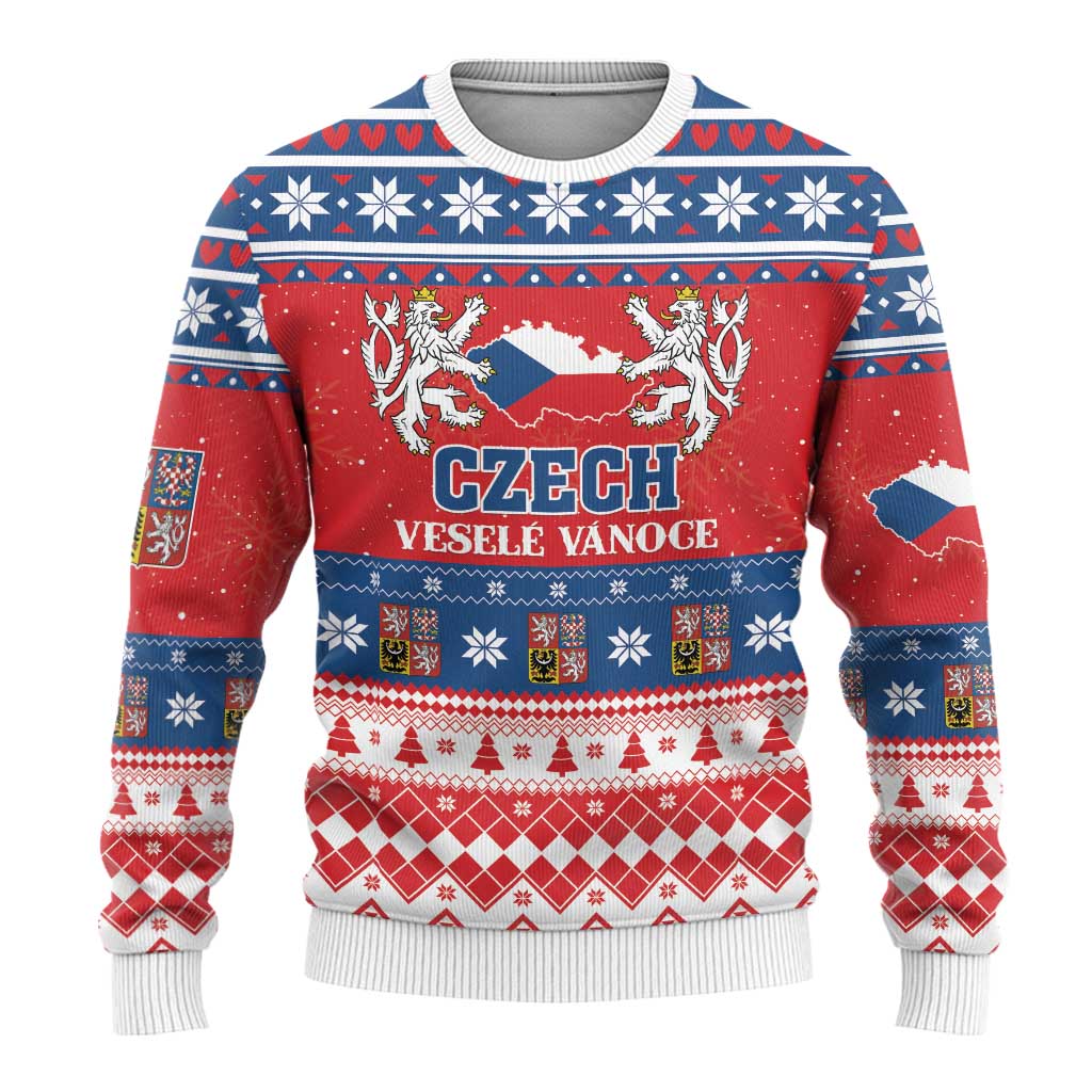 Czech Republic Christmas Ugly Christmas Sweater Czechia Vesele Vanoce - Wonder Print Shop