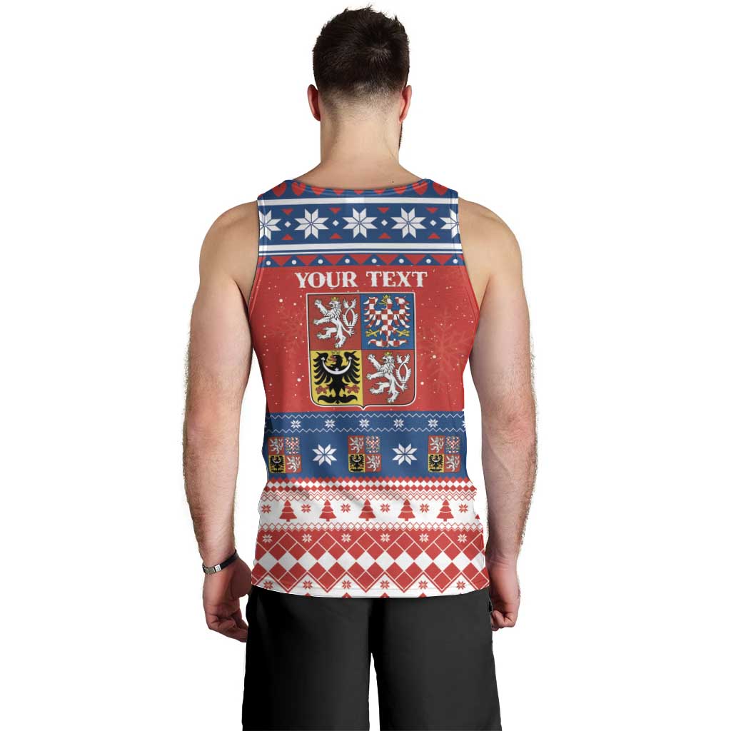 Personalized Czech Republic Christmas Men Tank Top Czechia Vesele Vanoce - Wonder Print Shop
