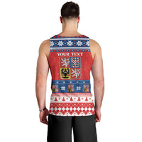 Personalized Czech Republic Christmas Men Tank Top Czechia Vesele Vanoce - Wonder Print Shop